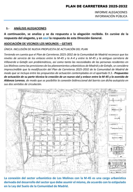 Acceso a la M-45 descartado